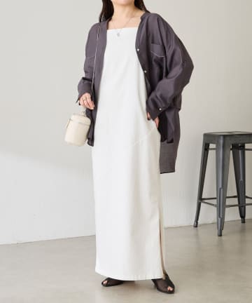 COLLAGE GALLARDAGALANTE(コラージュ ガリャルダガランテ) 【ストレッチ素材◎】Q.anosリラックススリムデニムワンピース