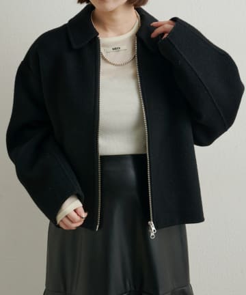 OUTLET(アウトレット) 【Omekashi】ファインメリノウールビーバーリバージャケット