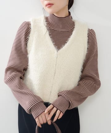 OUTLET(アウトレット) 【Kastane】シャギーネップベスト