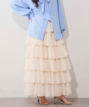 Remind me and forever(リマインドミーアンドフォーエバー) 【2026SS】シフォンプリーツティアードスカート
