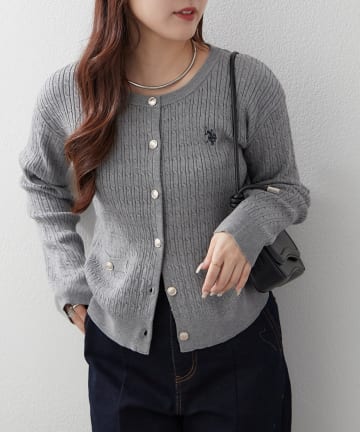 Remind me and forever(リマインドミーアンドフォーエバー) 【U.S. POLO ASSN. ×RMAF】ケーブルカーディガン