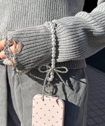 Lattice(ラティス) パールリボンマルチストラップ