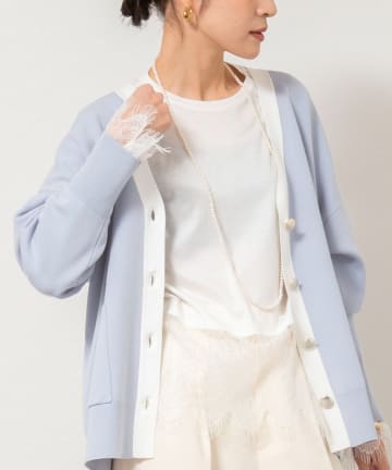 NOLLEY'S(ノーリーズ) ウォッシャブルレース切替ロンT