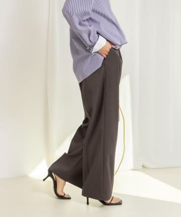 NOLLEY'S(ノーリーズ) ウォッシャブルドライツイルワイドパンツ