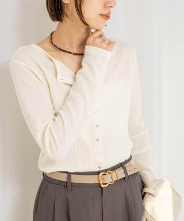 NOLLEY'S(ノーリーズ) ウォッシャブルナチュラルテレコ2WAYカーデ