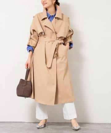 NOLLEY'S(ノーリーズ) NMPウォッシャブルロングトレンチコート