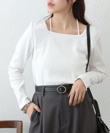 COLONY 2139(コロニー トゥーワンスリーナイン) レイヤード風フライスプルオーバー