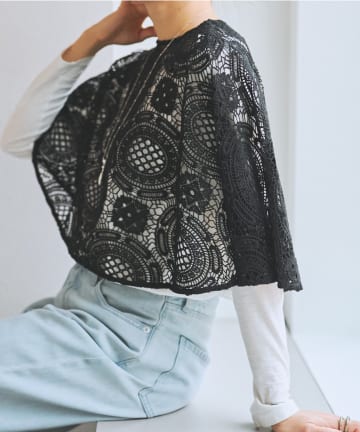 BEARDSLEY(ビアズリー) Bigモチーフレースポンチョ