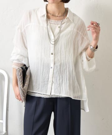 Jena　espace merveilleux(ジェナ　エスパスメルヴェイユ) 袖ギャザーガーゼSH