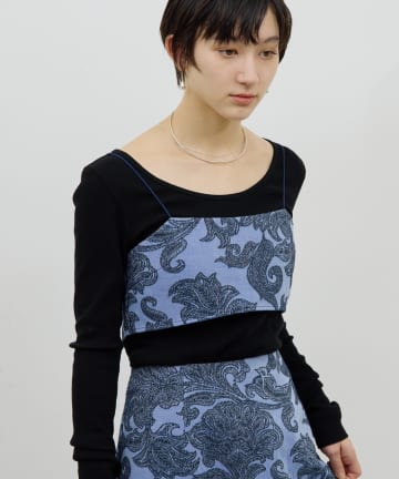 GALLARDAGALANTE(ガリャルダガランテ) 【セットアップ対応】ジャガードキャミ