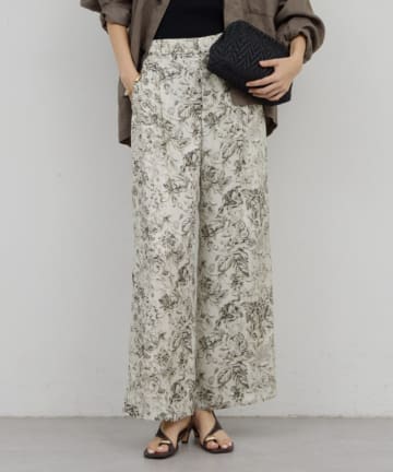 GALLARDAGALANTE(ガリャルダガランテ) 【セットアップ対応】ボタニカルサテンスラックス