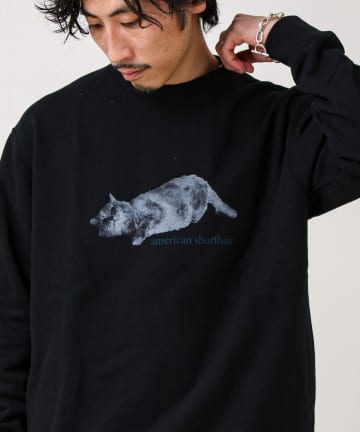 FREDY & GLOSTER(フレディ アンド グロスター) 【MY PET】クルーネックプリントスウェット