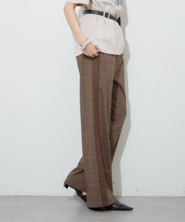 Remind me and forever(リマインドミーアンドフォーエバー) 【楽なのにきれい見え】【SET UP対応アイテム】サイドレースイージーパンツ