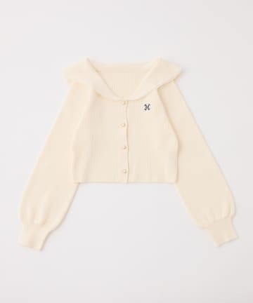 one after another NICE CLAUP(ワンアフターアナザー ナイスクラップ) ロゴ刺繡セーラーニット