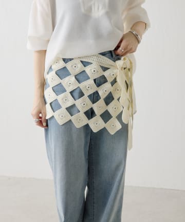 COLLAGE GALLARDAGALANTE(コラージュ ガリャルダガランテ) 【PAPILLONNER/パピヨネ】クロシェラップスカーフ