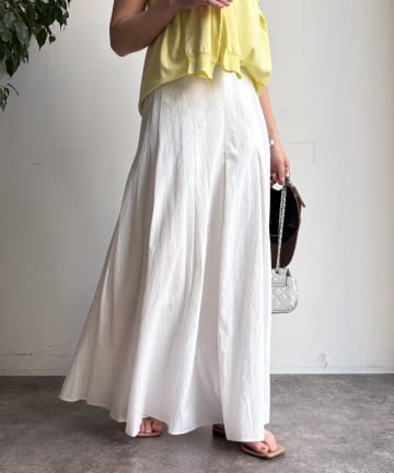 DOUDOU(ドゥドゥ) タックフレアスカート