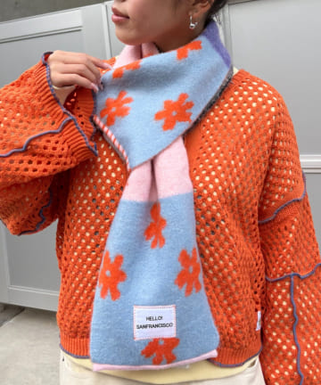 CIAOPANIC TYPY(チャオパニックティピー) 【HELLO.SANFRANCISCO/ハローサンフランシスコ】パッチワークマフラー