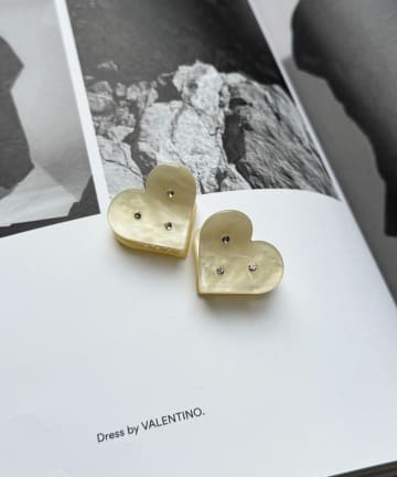 Lattice(ラティス) ストーン付きハートミニクリップセット(2P)