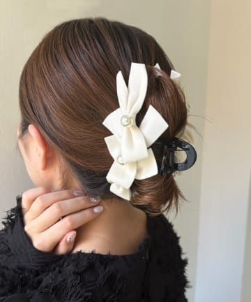 Lattice(ラティス) ベロアビッグリボンクリップ