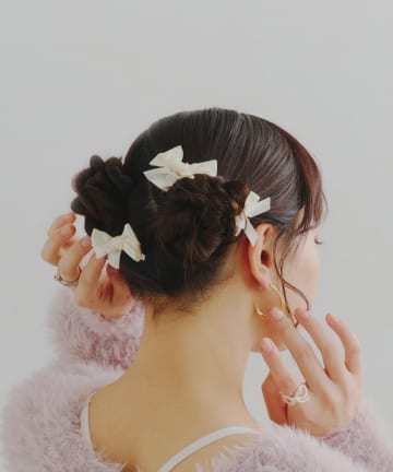 Lattice(ラティス) サテンリボンミニクリップセット(4P)