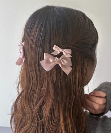 Lattice(ラティス) サテンリボンミニクリップセット(4P)