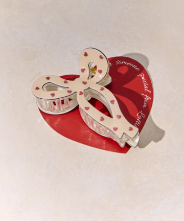 Lattice(ラティス) ハート柄リボンクリップ