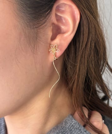 Lattice(ラティス) フラワーメタルイヤリング