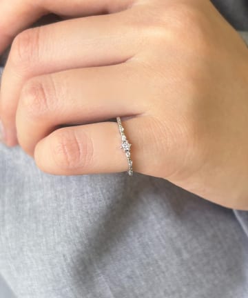 Lattice(ラティス) ストーンピンキーリング