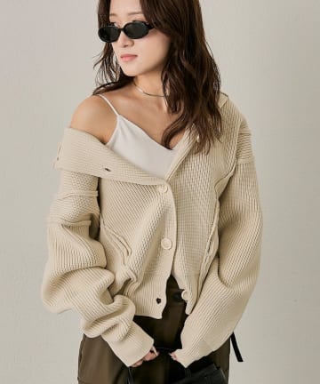 mline(エムライン) [mline]ビッグボタンカーディガン