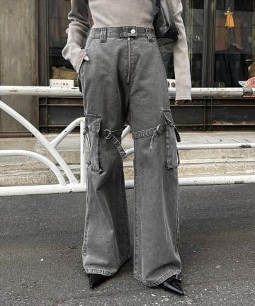 mline(エムライン) [mline]ベルトデニムパンツ