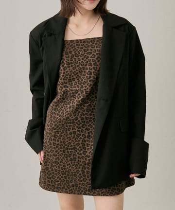 mline(エムライン) [mline]レオパード キャミワンピース