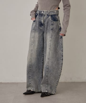 mline(エムライン) [mline]カーブベルトデニム