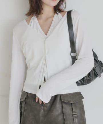 mline(エムライン) [mline]レイヤード シアーニットソー