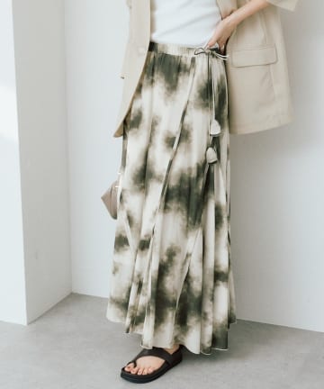 RIVE DROITE(リヴドロワ) 予約【à Nice （ア ・ニース）】タイダイプリントギャザースカート/5月下旬お届け予定