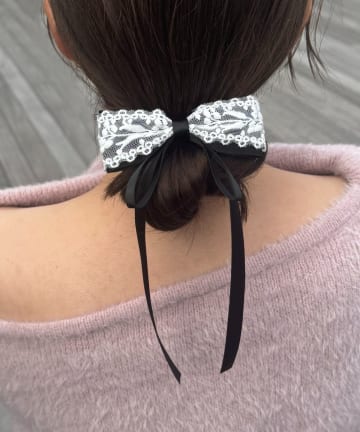 Lattice(ラティス) 【1/1 11:00～販売開始】【keeco企画】 レースリボンシュシュ