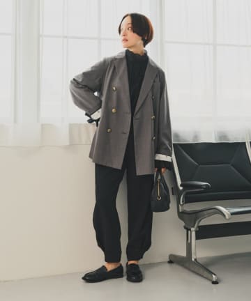 PUAL CE CIN(ピュアルセシン) 【Du noir】【日本製】裾カフスパンツ