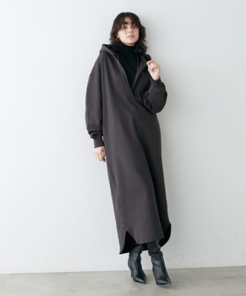 LARUTA(ラルータ) 裏起毛フーディーワンピース