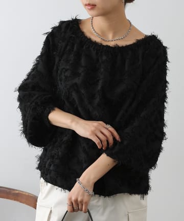 COLONY 2139(コロニー トゥーワンスリーナイン) フリンジジャガードマルチWAYブラウス