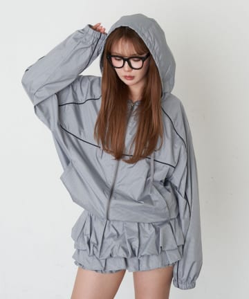 RAY CASSIN(レイカズン) ナイロンフードブルゾン