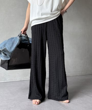 DOUDOU(ドゥドゥ) 【WEB限定】フリルロングパンツ