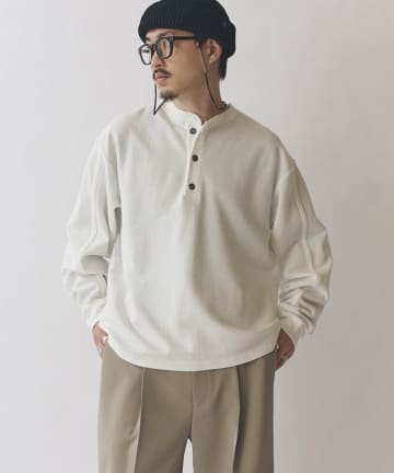 Lui's(ルイス) 鹿の子ヘンリーネックプルオーバー