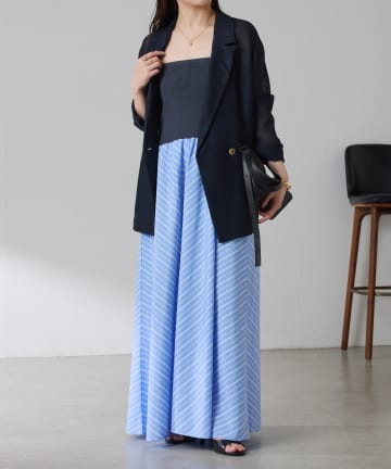 COLLAGE GALLARDAGALANTE(コラージュ ガリャルダガランテ) 【マルチに着れる】ベアフレアーワンピース