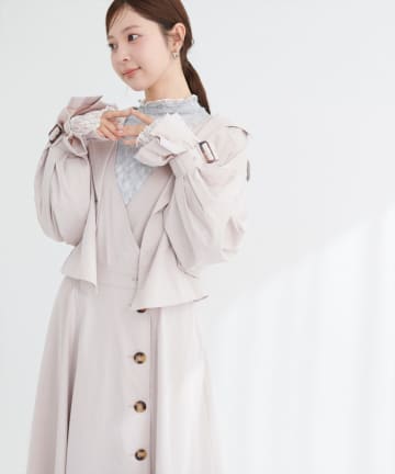 natural couture(ナチュラルクチュール) 【1/1～4限定受注販売】ショートトレンチ+ジャンスカセット