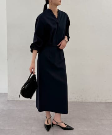 LOUNGEDRESS(ラウンジドレス) リネンライクVワンピース