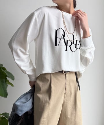 DOUDOU(ドゥドゥ) 【WEB限定】ブラウスロゴロンTEE