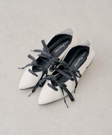 Chico(チコ) 3/12(木)0:00販売開始【SALON by Chico】レースアップバイカラーミュール