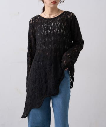 CIAOPANIC TYPY(チャオパニックティピー) ≪26SS展示会アイテム≫【willow】アシメレースチュニック