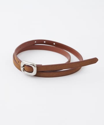 DISCOAT(ディスコート) ぷっくりバックルスエード調細ベルト