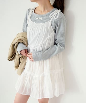 Kastane(カスタネ) 【1.1(木)0:00発売/WEB限定】インド綿ティアードチュニック