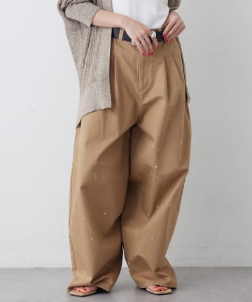 Whim Gazette(ウィム ガゼット) ペイントタックチノパンツ